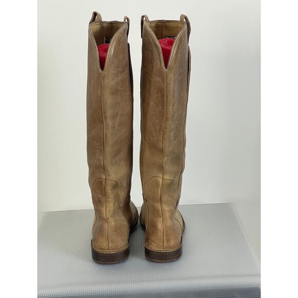 Frye Paige Tall Riding Equestrian Knee High Boots Light Tan Size 7.5 - Picture 5 of 9